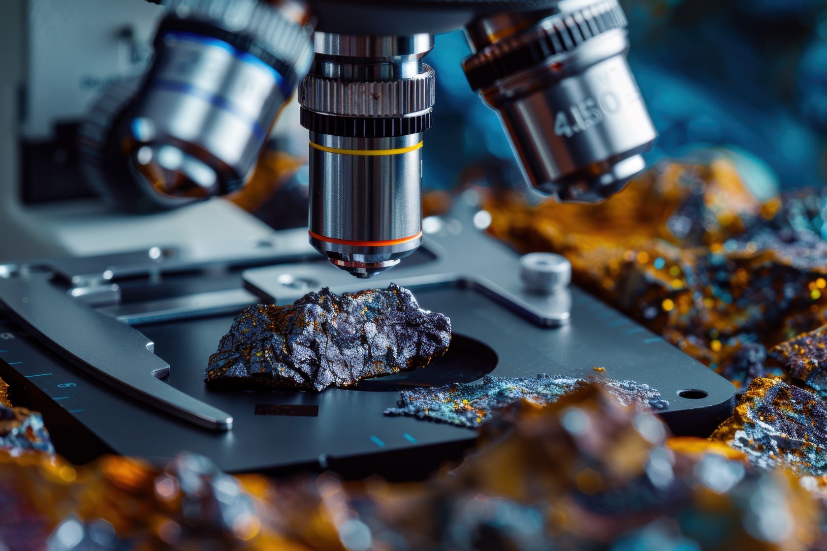 Minerals under a microscope